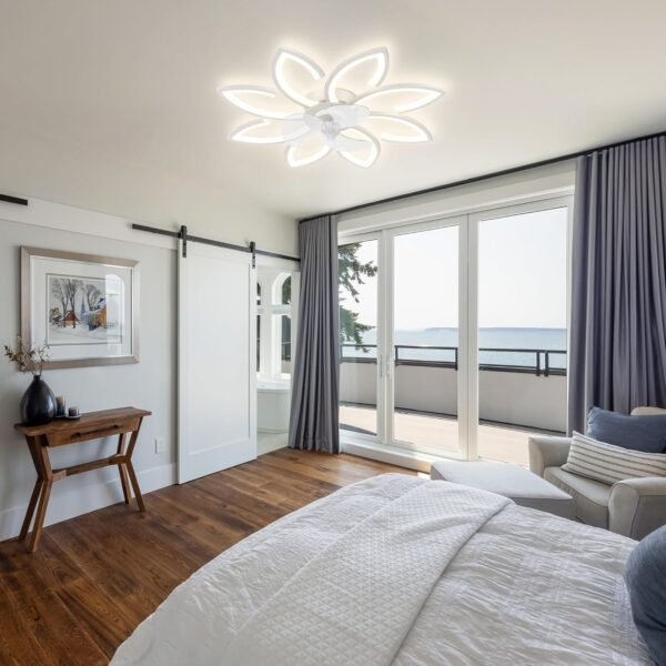 Silent Remote-Controlled Ceiling Fan with Light - 图片 2