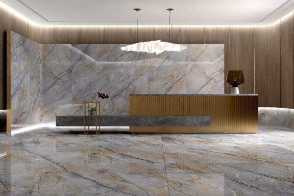 Luxury Large-Format Ceramic Slab Tiles - Seamless Texture for High-End Wall & Floor Decoration - 图片 2
