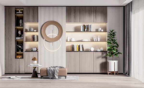 Floor-to-Ceiling Bookshelf: Stylish Storage for Home Libraries - 图片 2