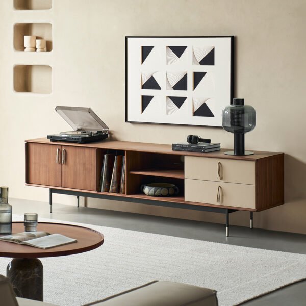TV Stand with Hidden Storage: Streamlined Entertainment Centers - 图片 2